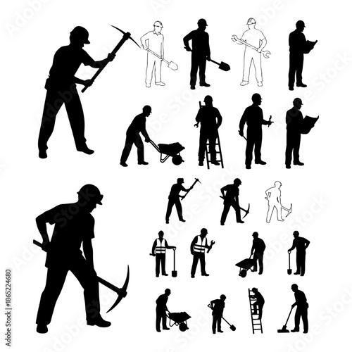 worker work on the build road