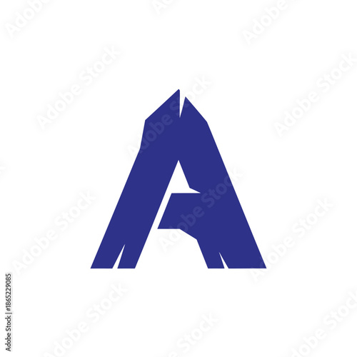 Traveling through mountains with a majestic peak viewpoint illustration