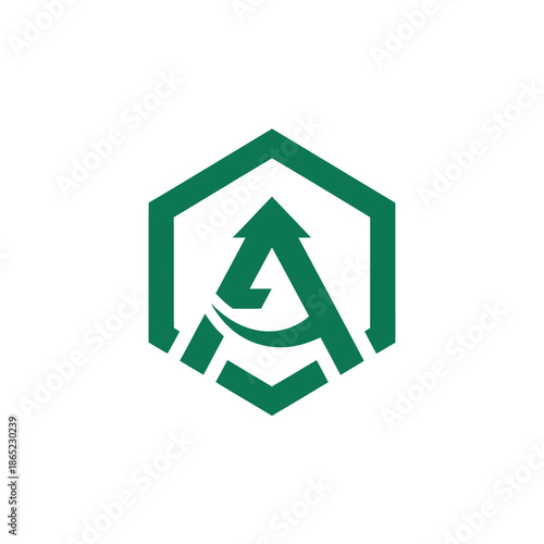 Aerial View of Mountainous Landscape with Tree Logo