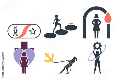 A diverse group of strong women standing together in solidarity for International Women's Day and sisterhood