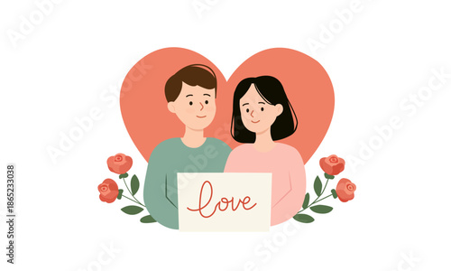 

Valentines Day romance and love heart

