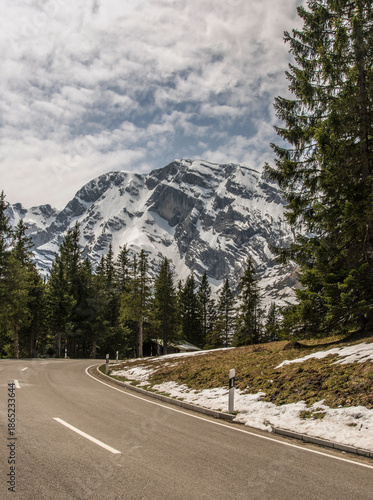 Sur la route des Alpes à Rossfeld, Bavière, Allemagne