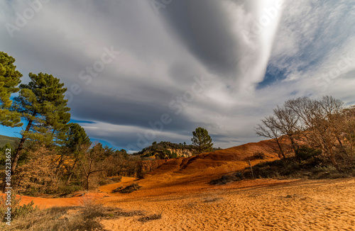 Carrière d'ocre, dite Colorado provençal, à Rustrel, Vaucluse, France
