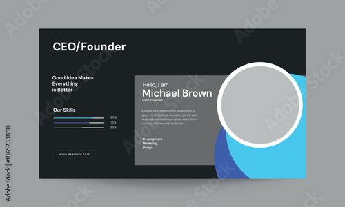 CEO Founder Slide Presentation Template Professional Leadership Design