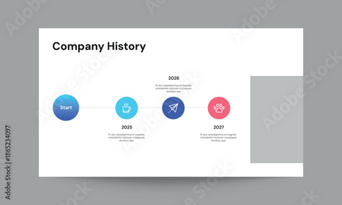 Company History Slide Presentation Template Professional Timeline Design