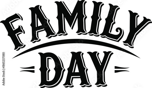 Family day logo with stylized text