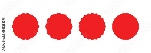 Set of vector red starburst. Collection of red Starburst sticker set for Price sticker, sale sticker, price tag, quality mark, retro stars, sale.