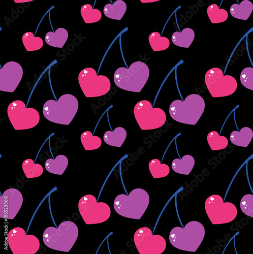 cute lovely fruits seamless pattern for kids, vector illustration 