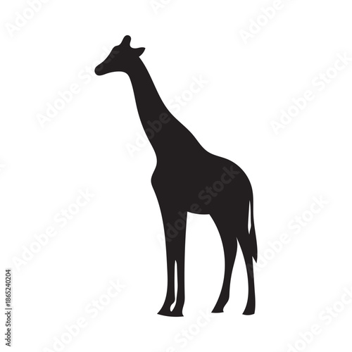 standing giraffe silhouette wildlife illustration silhouette silhouette vector