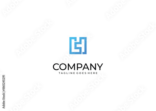 Modern Abstract Vector Logo Featuring Interlocking Geometric Lines for Minimalist Corporate Brand Identity