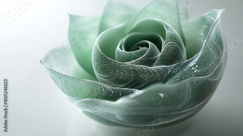 Delicate glass rose