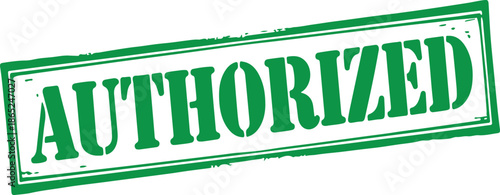 Green authorized stamp approval permission