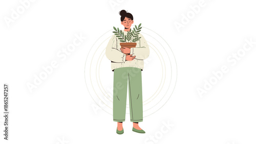 Person Holding Potted Plant, Greenery, Home Gardening, Indoor Plant, Wellness, Lifestyle
