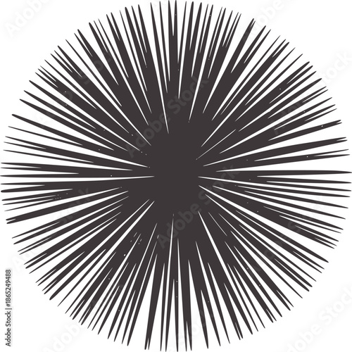 Radial black and contrast static texture pattern editable