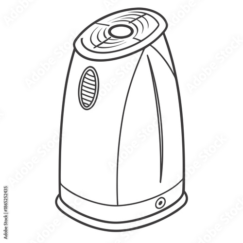 Vertical Air Purifier Line Art Vector Icon