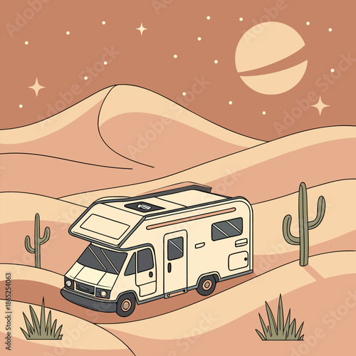 Desert Sunrise in Eco-Friendly Solar RV