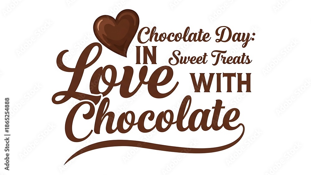 Fototapeta premium Celebrate chocolate day with sweet treats and love for chocolate