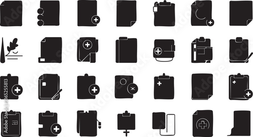 Collection of various camera icons displayed on a clean white background