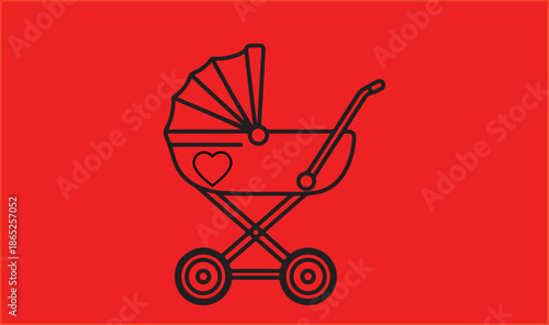baby carriage vector illustration
