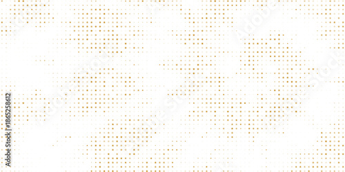 Gold falling down confetti background. Repeated golden dotted glitter pattern. Yellow, orange and golden dots wallpaper. Celebration Christmas, New Year or birthday party repeating backdrop. Vector