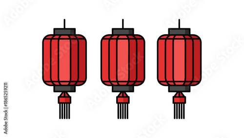 Traditional Chinese Red Lanterns