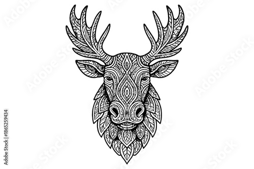 Moose head silhouette,
Moose Head Silhouette Art, Woodland Wildlife Vector