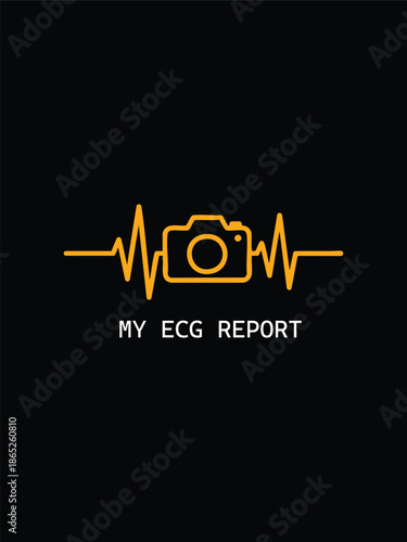 Medical Heartbeat ECG Line Vector Illustration Representing Cardiology Pulse and Vital Health Signs