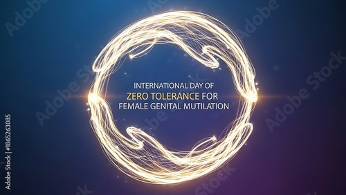 International day of zero tolerance for female genital mutilation awareness campaign symbol