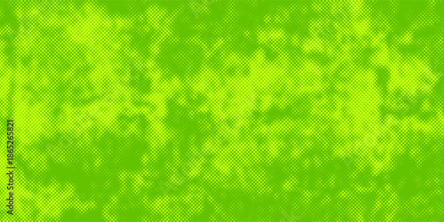 Dots halftone green color pattern gradient texture with technology digital background. Dots pop art comics with nature graphic design.