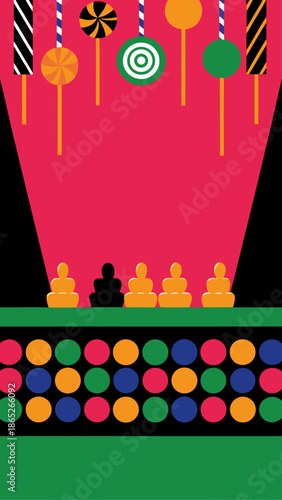 Whimsical Candy Store with Colorful Sweets