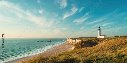 Scenic Isle of Wight landscape with bright blue sky, suitable for travel imagery, Earth Day