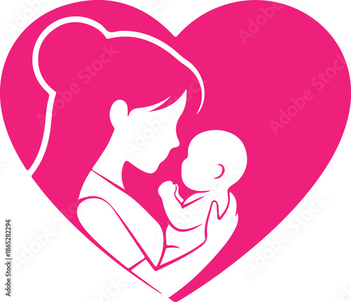 Happy mothers day isolated on transparent background