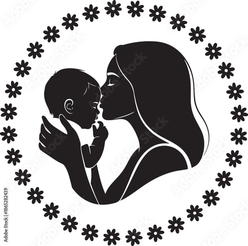 Happy mothers day isolated on transparent background