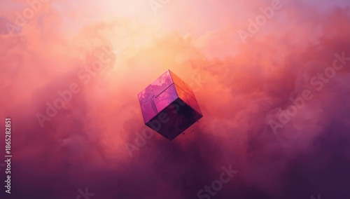 Misty multicolored scene with diffuse lighting, ideal for UI backdrop or graphic overlay