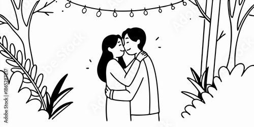 Vászonkép Romantic Embrace
