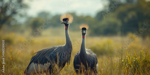 American Rhea and Darwins Rhea, native to South America, in a conservation-focused environment, World Wildlife Day © AkuAku