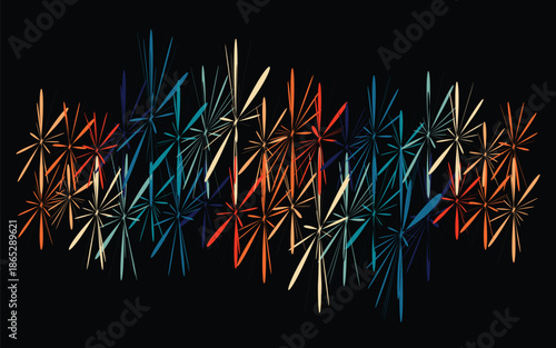 abstract spiky retro color background