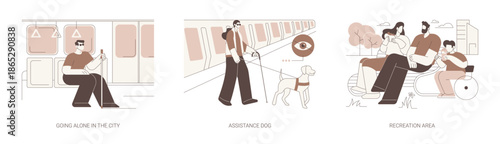 Accessible city isolated cartoon vector illustrations se