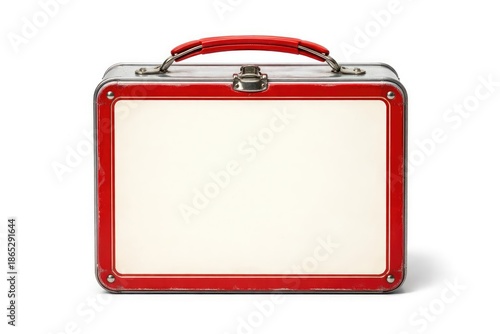 Classic iron lunch box offering copy space for personalized text © AkuAku