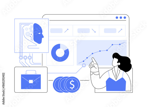 Smart Financial Planning Tools for Entrepreneurs abstract concept vector illustration.