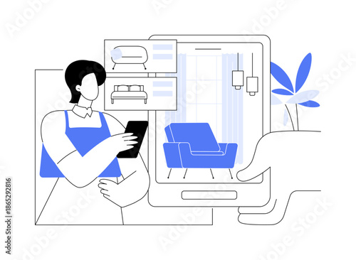 Augmented Reality for Product Demos abstract concept vector illustration.