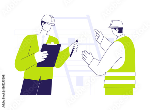 Meeting with supervisor abstract concept vector illustration.