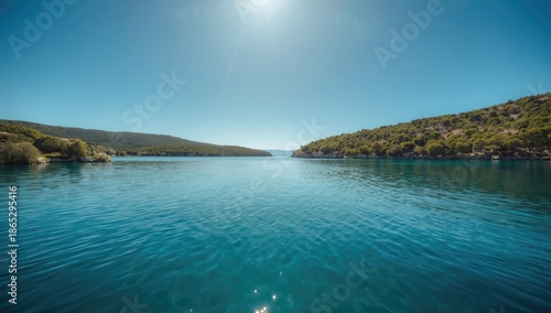 Bacina lakes in Dalmatia, Croatia, known for summer tourism, emphasizing scenic natural landscape and outdoor activities