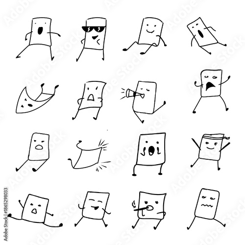 Hand drawn doodle face