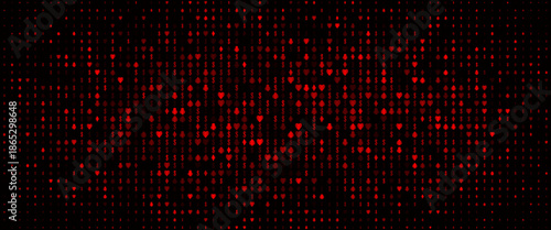 Dark Silver, Gray vector pattern with symbol of cards. Colorful gradient with signs of hearts, spades, clubs, diamonds. Pattern for leaflets of poker games, events.