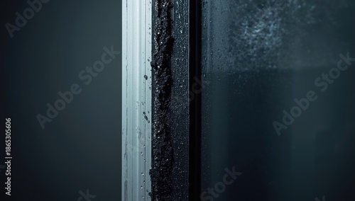 Indoor window with mold accumulation at the edges, highlighting cleaning and health risks
