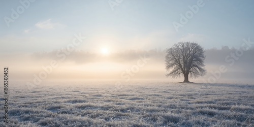 Winter sun sky frost cloud, background for text and layout design