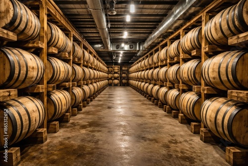 Wallpaper Mural Barrels of bourbon resting in a climate controlled warehouse Torontodigital.ca