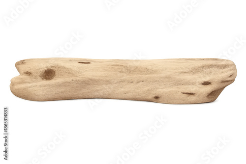 Driftwood branch isolated with weathered wood texture, natural organic material for beach and ocean themes