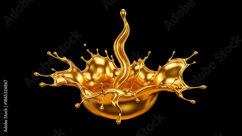 splash of golden liquid